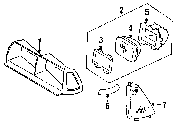 FRONT LAMPS. HEADLAMP COMPONENTS.