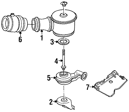 Diagram ENGINE / TRANSAXLE. AIR INTAKE. for your 2018 Chevrolet Spark 1.4L Ecotec CVT ACTIV Hatchback 