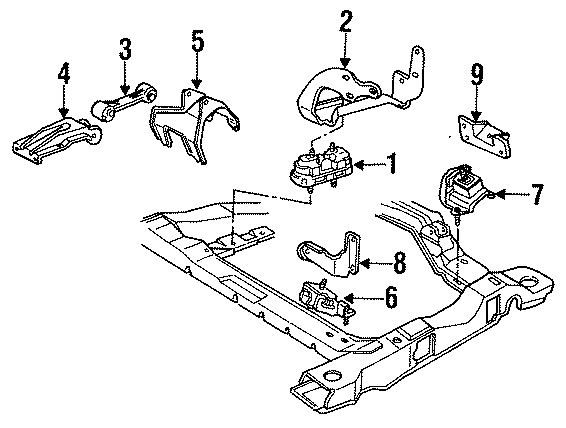 ENGINE / TRANSAXLE. ENGINE & TRANS MOUNTING.