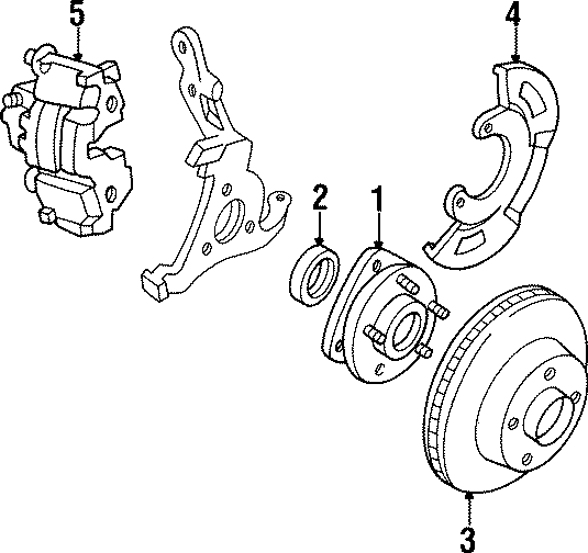 Diagram FRONT SUSPENSION. BRAKE COMPONENTS. for your 2021 GMC Sierra 2500 HD   