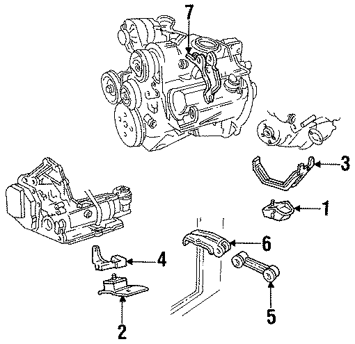 ENGINE / TRANSAXLE. ENGINE & TRANS MOUNTING.