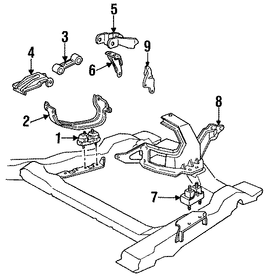 ENGINE / TRANSAXLE. ENGINE & TRANS MOUNTING.