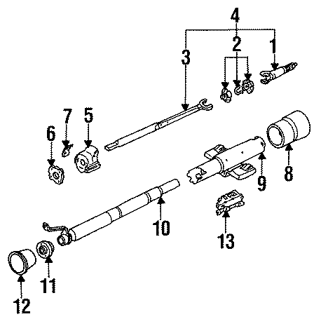 STEERING COLUMN. SHAFT & INTERNAL COMPONENTS.