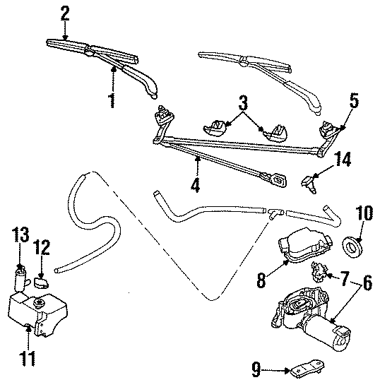 WINDSHIELD. WIPER & WASHER COMPONENTS.