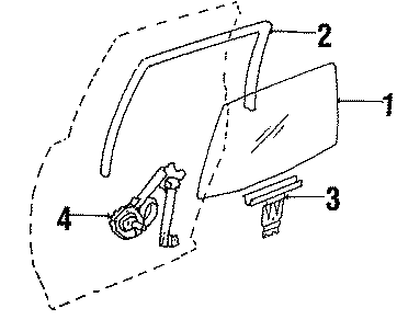 Diagram REAR DOOR. GLASS & HARDWARE. for your 2014 Chevrolet Spark  LS Hatchback 