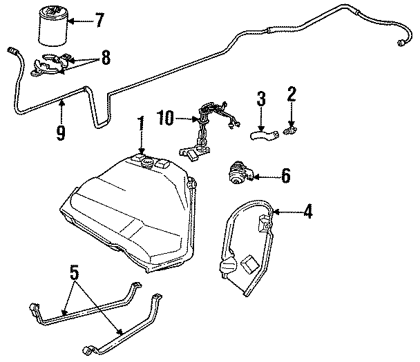 Diagram FUEL SYSTEM COMPONENTS. for your Buick