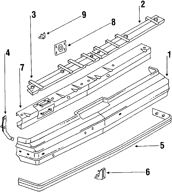 REAR BUMPER. BUMPER & COMPONENTS.