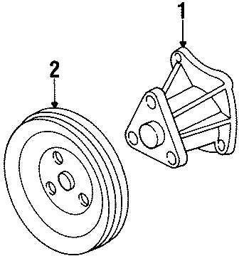 Diagram WATER PUMP. for your 1996 Chevrolet Blazer   