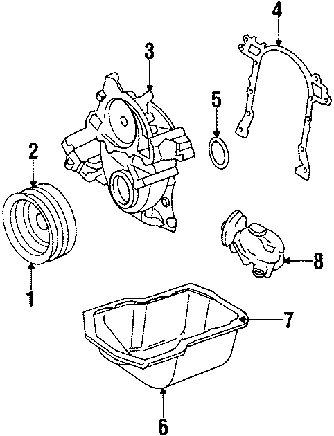 Diagram ENGINE / TRANSAXLE. ENGINE PARTS. for your 2005 Chevrolet Cavalier   