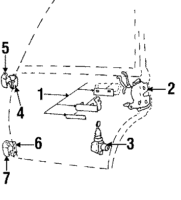 REAR DOOR. LOCK & HARDWARE.