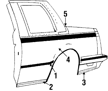 QUARTER PANEL. EXTERIOR TRIM.