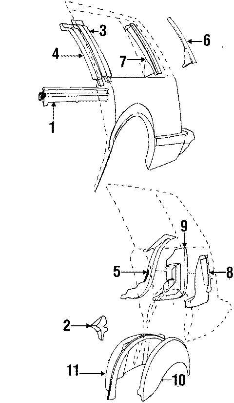 QUARTER PANEL. INNER STRUCTURE.