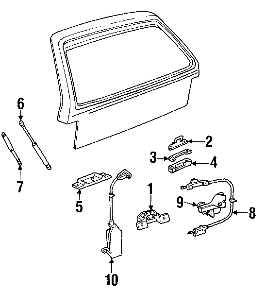 lift gate. LOCK & HARDWARE.