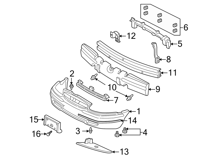 FRONT BUMPER. BUMPER & COMPONENTS.