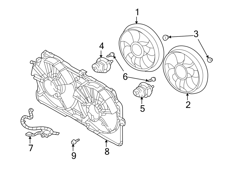 Diagram COOLING FAN. for your 2013 Chevrolet Equinox LTZ Sport Utility  