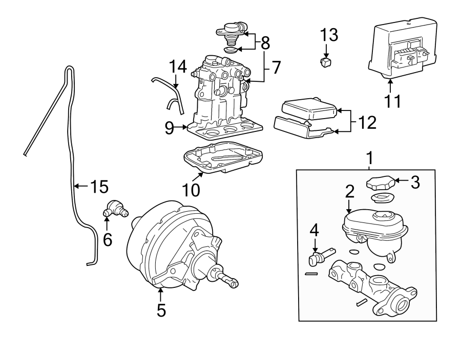 Diagram Abs components. for your 2003 GMC Sonoma SL Standard Cab Pickup Stepside 2.2L Vortec M/T RWD 