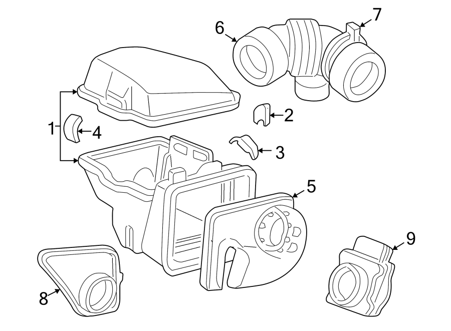 Diagram ENGINE / TRANSAXLE. AIR INTAKE. for your 2017 Chevrolet Spark   