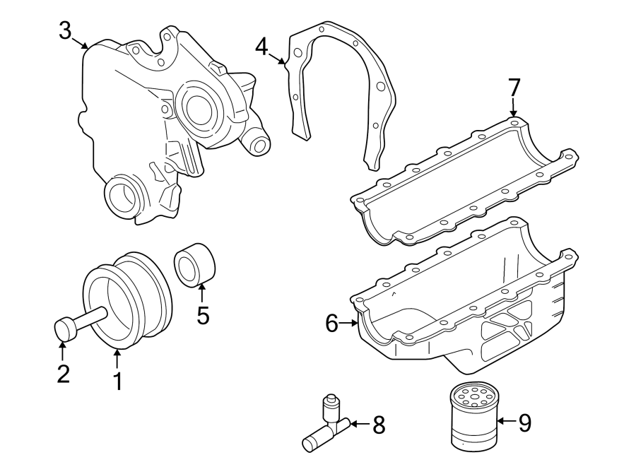 Diagram ENGINE / TRANSAXLE. ENGINE PARTS. for your 2006 Chevrolet Express 3500   