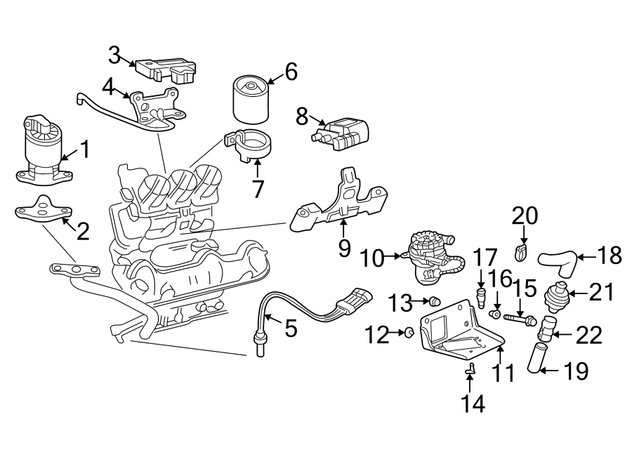 5EMISSION SYSTEM. EMISSION COMPONENTS.https://images.simplepart.com/images/parts/motor/fullsize/AC97150.png