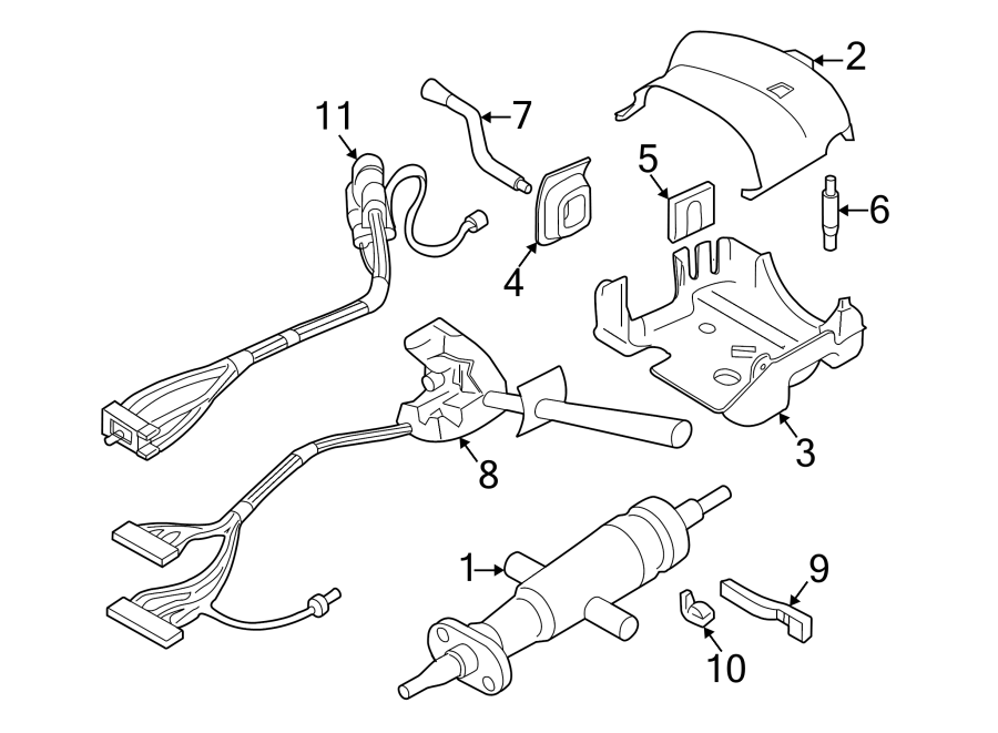 Diagram SHROUD. STEERING COLUMN ASSEMBLY. SWITCHES & LEVERS. for your 2005 Chevrolet Blazer   