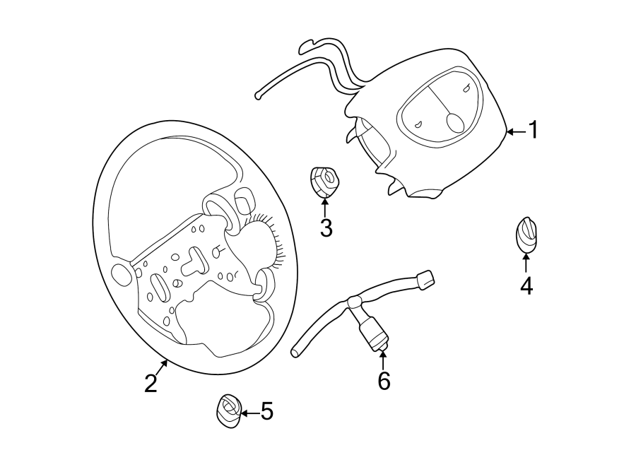 Diagram STEERING WHEEL & TRIM. for your 1999 Chevrolet Silverado   