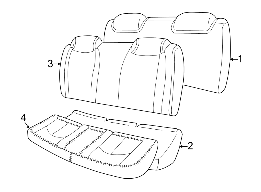 SEATS & TRACKS. REAR SEAT COMPONENTS.