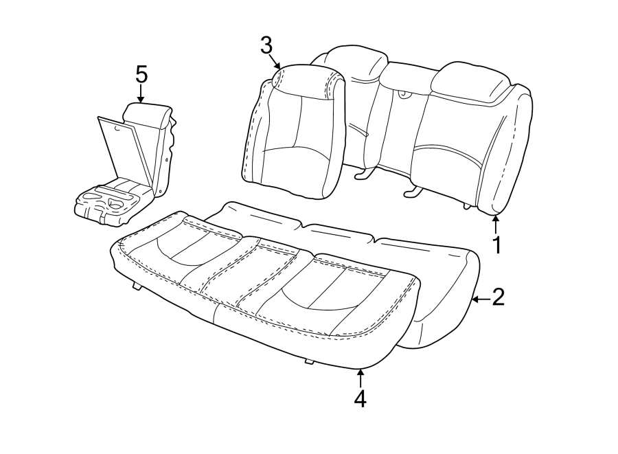 SEATS & TRACKS. REAR SEAT COMPONENTS.