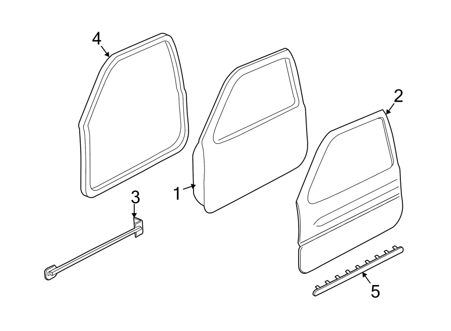 FRONT DOOR. DOOR & COMPONENTS.