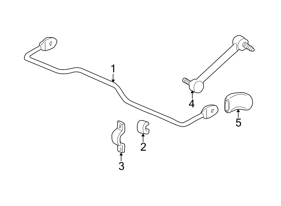 Diagram REAR SUSPENSION. STABILIZER BAR & COMPONENTS. for your 2013 GMC Sierra 2500 HD  SLT Extended Cab Pickup 