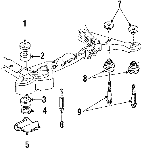 Diagram FRONT SUSPENSION. BODY MOUNTING. for your 2004 GMC Sierra 2500 HD 6.0L Vortec V8 CNG A/T RWD SLE Standard Cab Pickup Fleetside 