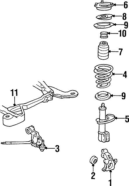 Diagram FRONT SUSPENSION. SUSPENSION COMPONENTS. for your 2016 Chevrolet Camaro  SS Coupe 