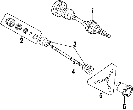 Diagram WHEELS & FRONT SUSPENSION. AXLE SHAFT. for your 2005 Chevrolet Astro   