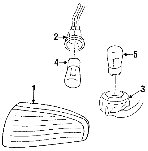 Diagram FRONT LAMPS. COMBINATION LAMPS. for your 1998 Buick Century   