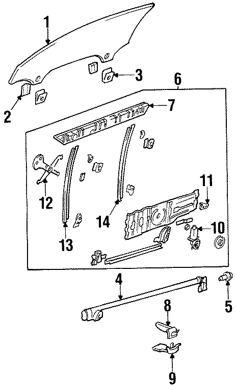 Diagram DOOR. GLASS & HARDWARE. for your 2015 Chevrolet Spark   