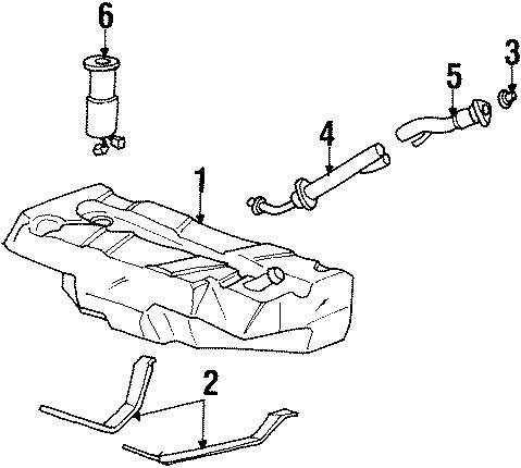 Diagram FUEL SYSTEM COMPONENTS. for your Buick