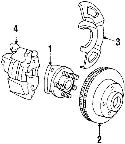 Diagram WHEELS & FRONT SUSPENSION. BRAKE COMPONENTS. for your 2011 GMC Sierra 2500 HD 6.0L Vortec V8 A/T RWD SLT Extended Cab Pickup 