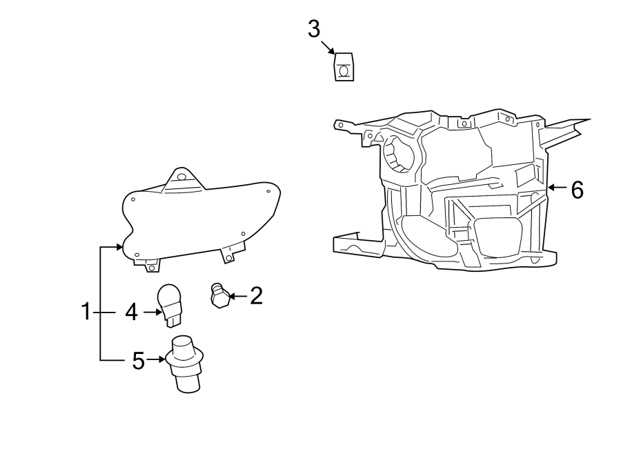 Diagram FRONT LAMPS. DAYTIME RUNNING LAMP COMPONENTS. for your 2018 Chevrolet Spark  ACTIV Hatchback 