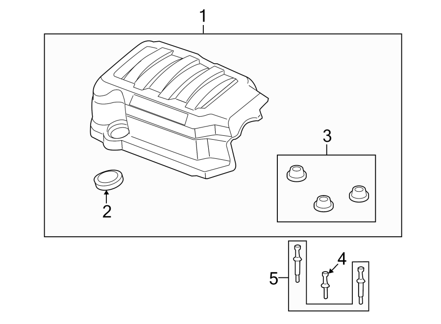 Diagram ENGINE / TRANSAXLE. ENGINE APPEARANCE COVER. for your 2020 Chevrolet Camaro 6.2L V8 M/T SS Convertible 