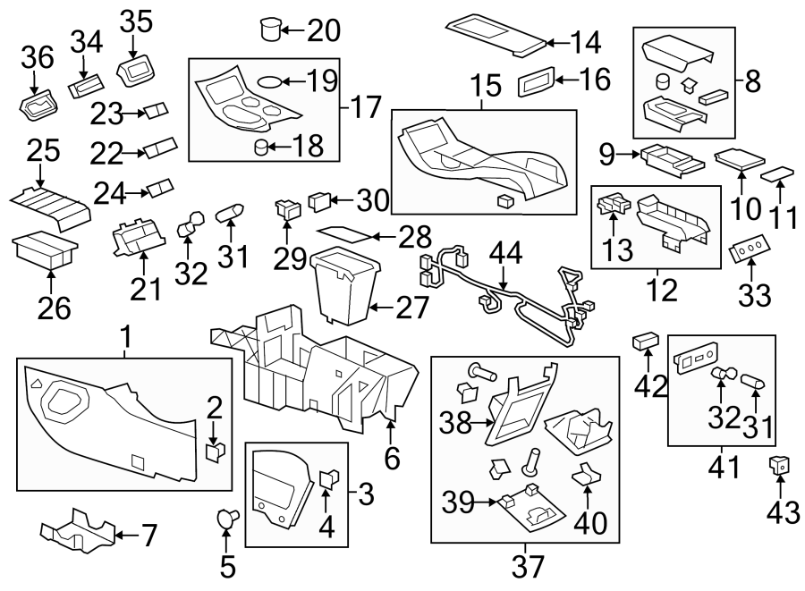 Diagram CENTER CONSOLE. for your 1992 Buick Century   