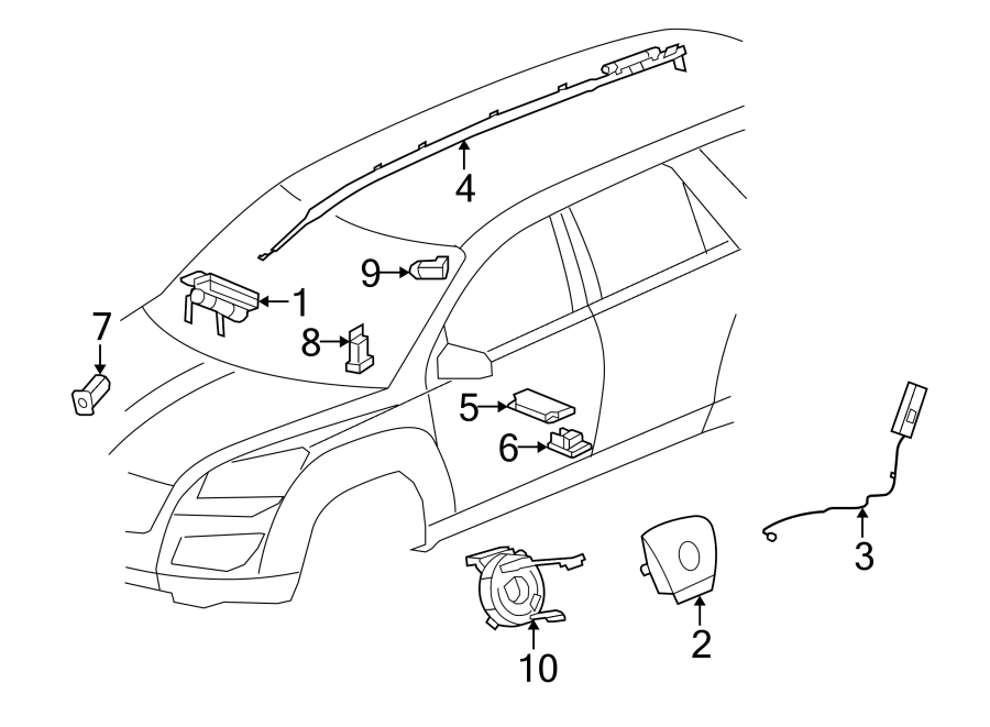 4RESTRAINT SYSTEMS. AIR BAG COMPONENTS.https://images.simplepart.com/images/parts/motor/fullsize/AE08390.png