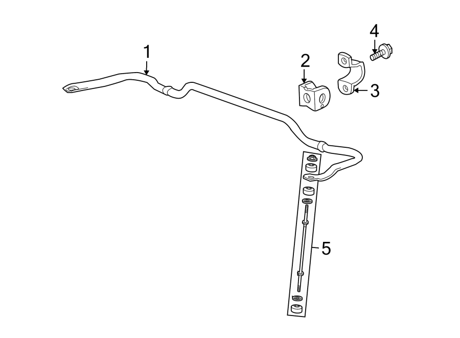 Diagram REAR SUSPENSION. STABILIZER BAR & COMPONENTS. for your 2011 GMC Sierra 2500 HD  SLE Standard Cab Pickup 