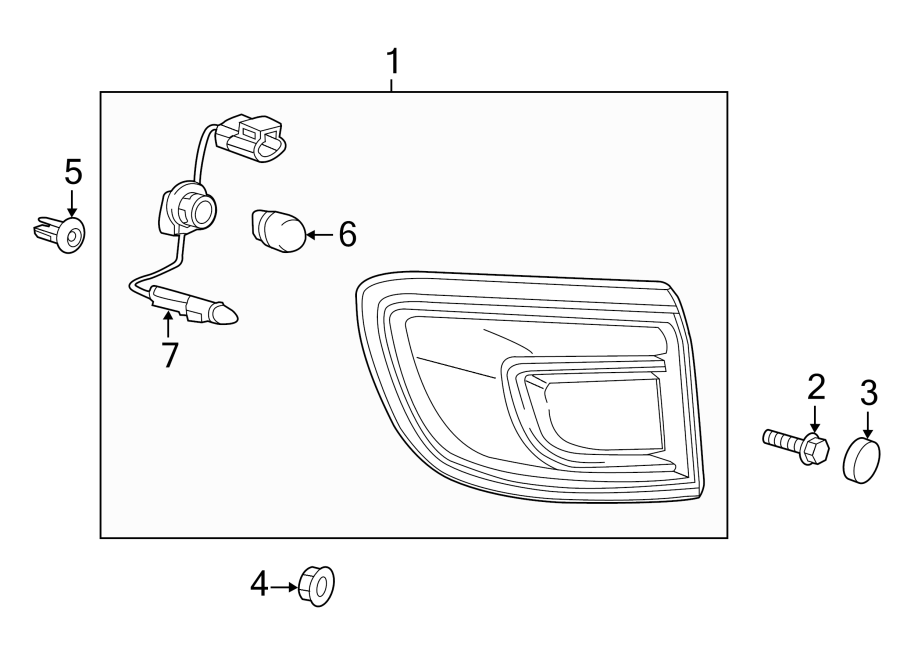 Diagram REAR LAMPS. TAIL LAMPS. for your 2014 Buick Enclave  Convenience Sport Utility 3.6L V6 A/T AWD 