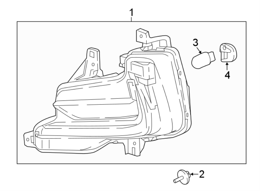 Diagram FRONT LAMPS. SIGNAL LAMPS. for your 2019 Buick Enclave    