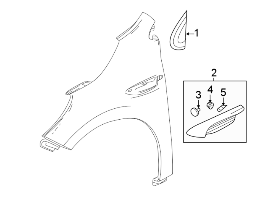 Diagram FENDER. EXTERIOR TRIM. for your 2019 Buick Enclave  Avenir Sport Utility  