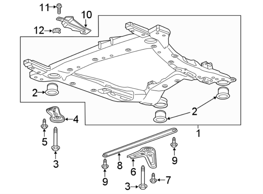 Diagram FRONT SUSPENSION. SUSPENSION MOUNTING. for your 2015 Chevrolet Suburban    