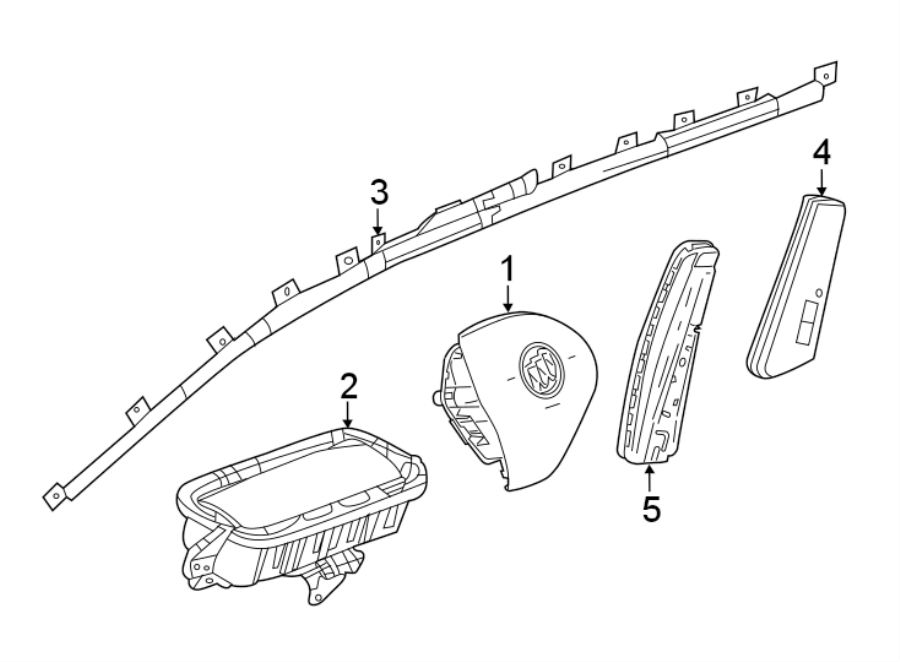 Diagram RESTRAINT SYSTEMS. AIR BAG COMPONENTS. for your 2018 Chevrolet Malibu   