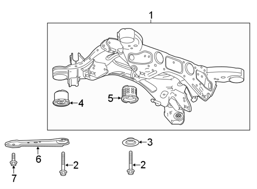 Diagram REAR SUSPENSION. SUSPENSION MOUNTING. for your 2009 GMC Sierra 2500 HD   