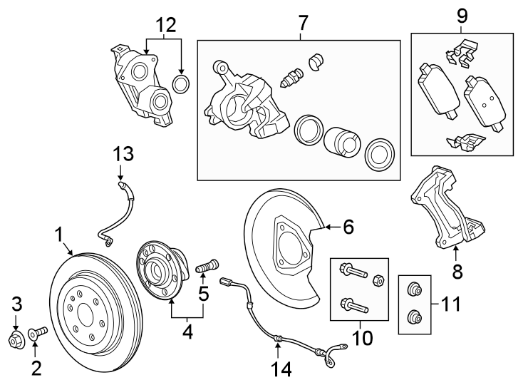 Diagram REAR SUSPENSION. BRAKE COMPONENTS. for your 2020 Chevrolet Camaro  SS Convertible 