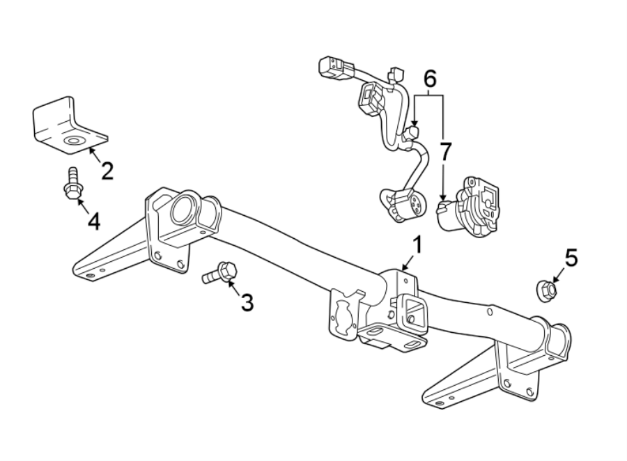 Diagram REAR BUMPER. TRAILER HITCH COMPONENTS. for your 2013 Chevrolet Avalanche   