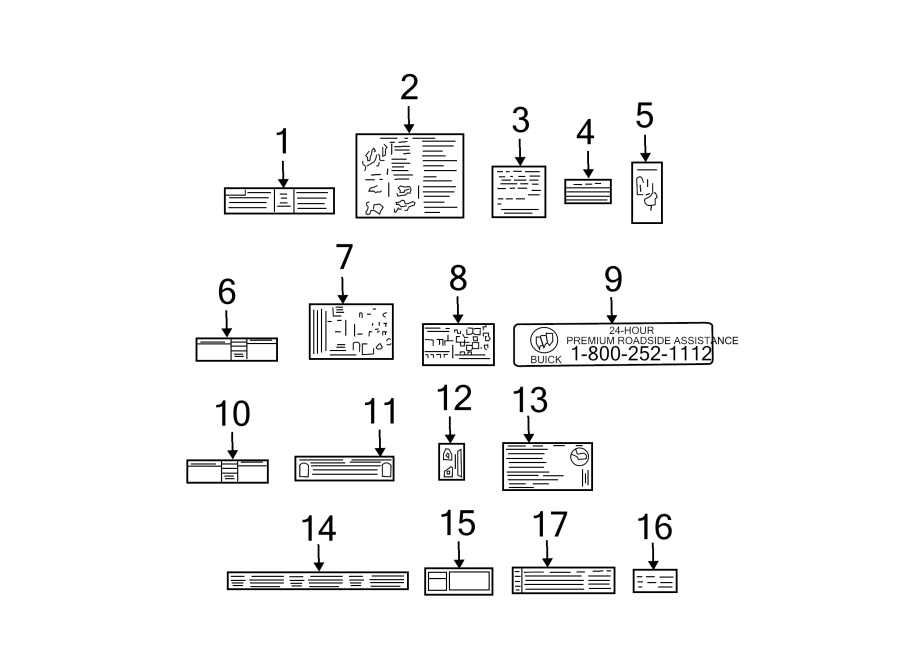 Diagram INFORMATION LABELS. for your 2022 Chevrolet Silverado   